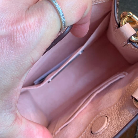 Authentic COACH Pebbled leather/Snakeskin embossed top handle crossbody/Satchel - Picture 10 of 13